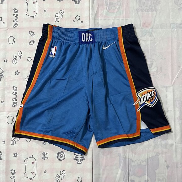 Nike Oklahoma City Thunder Icon Edition Swingman Shorts Blue - Picture 1 of 6